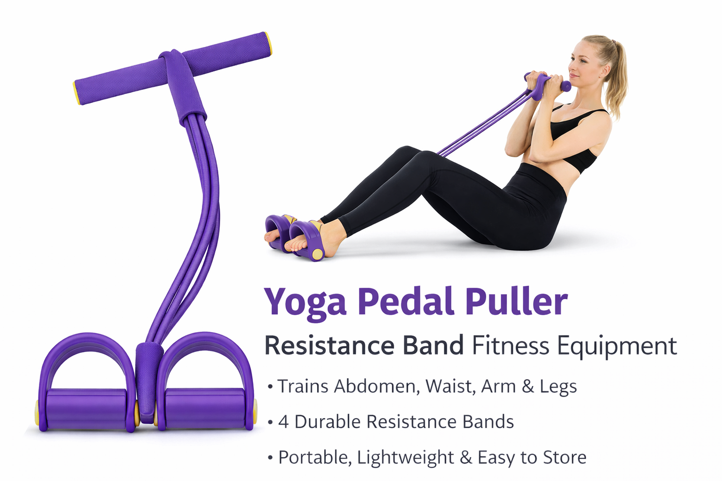 4 pull ropes for strong and balanced resistance